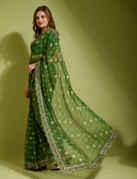 D 2020 Embroidery lace Printed Sarees Catalog